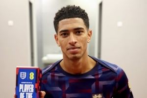  官方：贝林厄姆当选对阵阿尔巴尼亚一役英格兰队内最佳球员